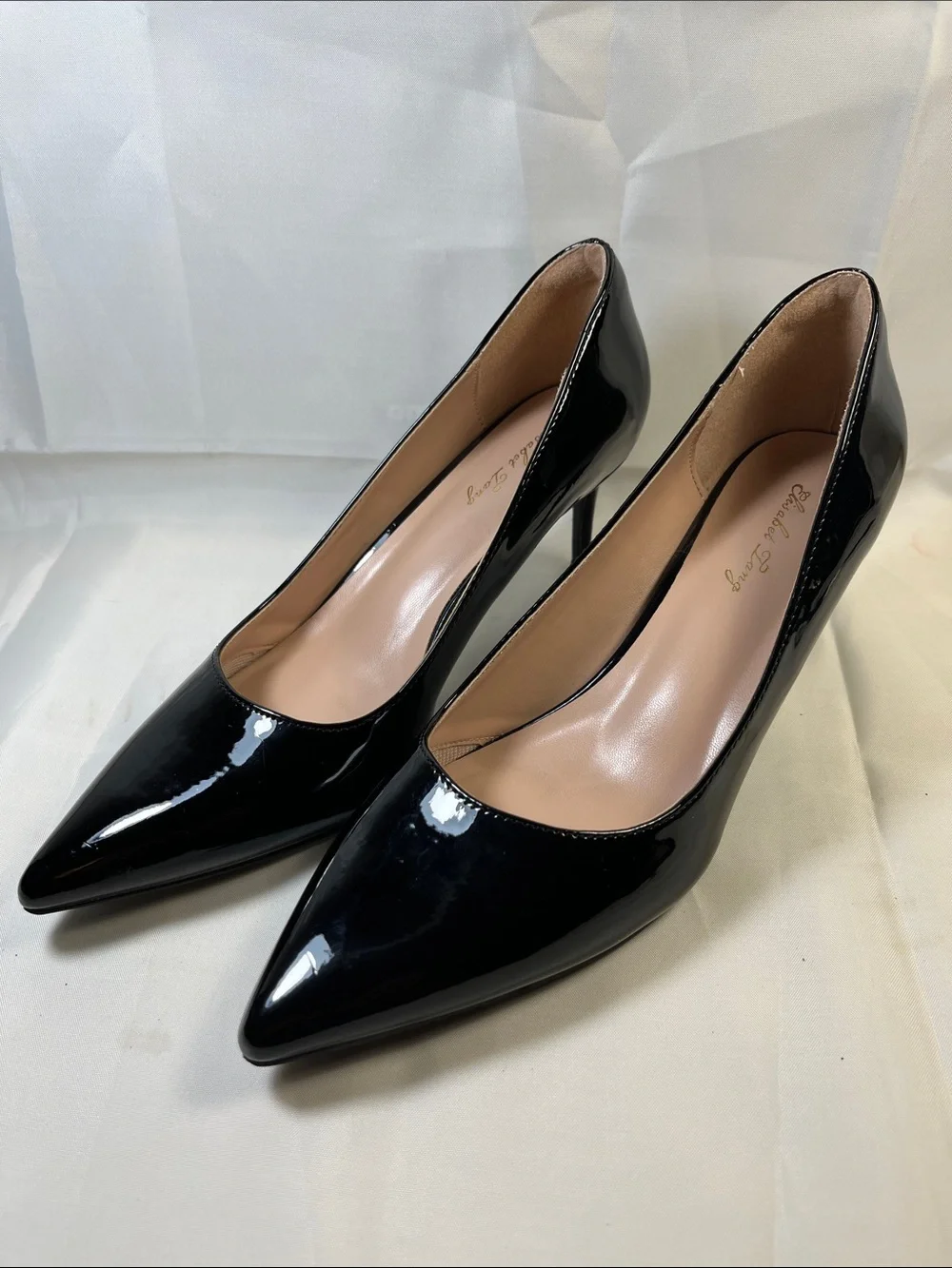 Black Patent Pointed-Toe Stiletto Pumps